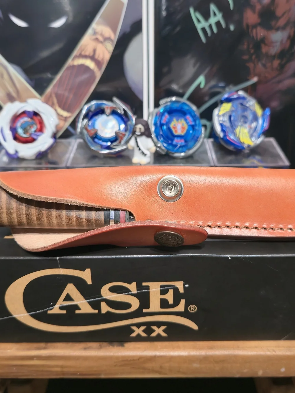 Case XX Leather Hunter Fixed Blade Knife W/ Leather Sheath